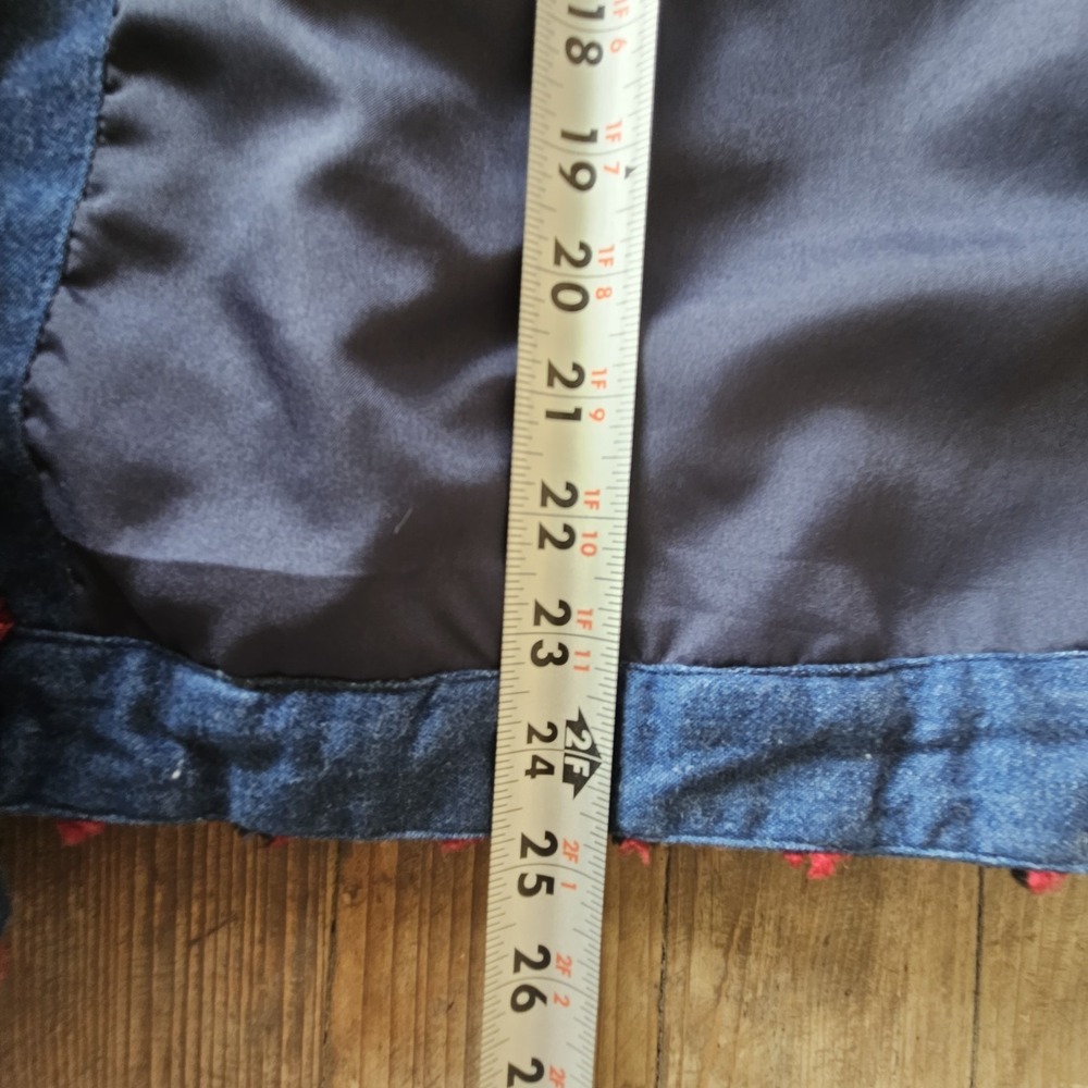 Vintage Stonebridge Chambray Chenille Patchwork Button Down Jacket - Picture 8 of 11
